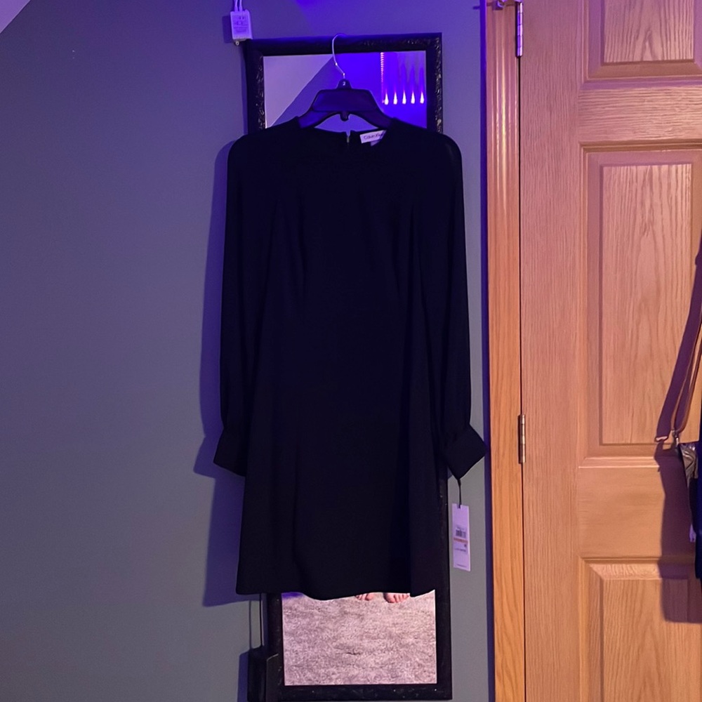 Calvin Klein Dress Women With See-Through sleeves